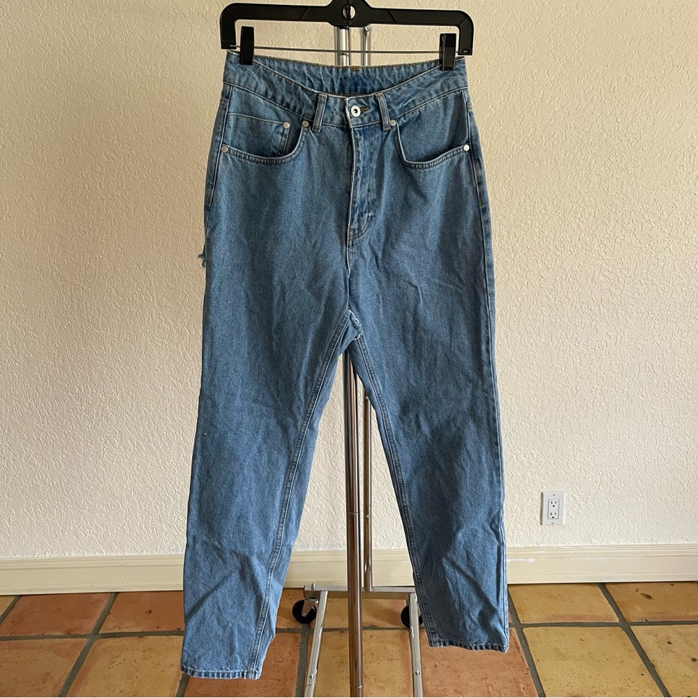 *Distressed* Blue Denim Jeans